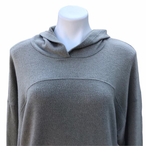 NWT Socialite olive green lightweight fleece hoodie size Large - Picture 2 of 9